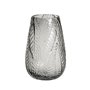 Vase Gris verre 17 x 17 x 26 cm