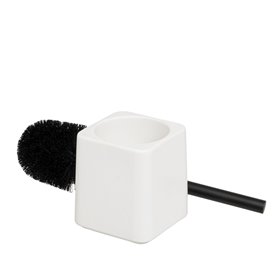 Brosse de salle de wc Blanc Céramique 10 x 10 x 33 cm