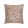 Coussin EDÉN Blanc Beige Imprimé Velours 45 x 8 x 45 cm