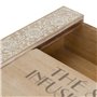 Boîte pour infusions Blanc Naturel Bois MDF 24 x 16 x 7,5 cm