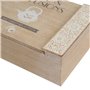 Boîte pour infusions Blanc Naturel Bois MDF 24 x 16 x 7,5 cm