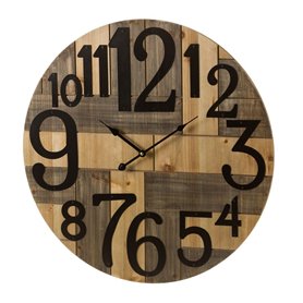 Horloge Murale Multicouleur Métal Bois MDF 60 x 3 x 60 cm