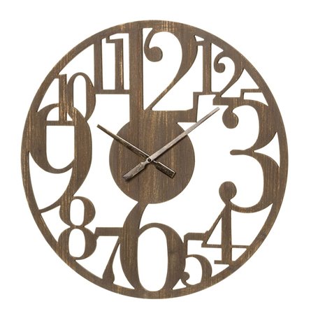 Horloge Murale Marron Bois MDF 60 x 3