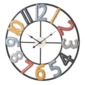 Horloge Murale Multicouleur Métal 60 x 3