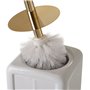 Brosse de salle de wc Blanc Céramique 11 x 11 x 30 cm