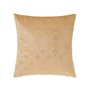 Coussin SUNRAY Beige Doré Imprimé Velours 45 x 8 x 45 cm