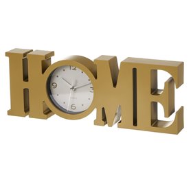 Horloge de table HOME Doré Plastique 39 x 3