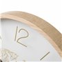 Horloge Murale Blanc Doré Verre Bois MDF 33 x 33 x 4 cm