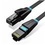 Câble RJ45 Catégorie 6 UTP Rigide Vention IBJBL Noir 10 m