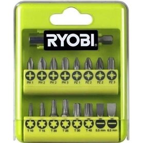 RYOBI - Boîte cristal 17 accessoires de vissage PH / PZ / SL / TX  boîte-présentoir  - RAK17SD