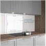 Fond de hotte - Verre emaille - Blanc trempe extra clair - 70 x 60 cm - AURYS