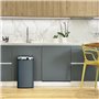 Poubelle de cuisine automatique - LARGO - KITCHEN MOVE - 42 L - Inox gris mat avec cerclage