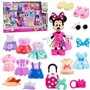 Coffret poupée - DISNEY MINNIE MOUSE - Coffret Fashion - Poupée Minnie 15 cm, 25 pieces de mode et accessoires