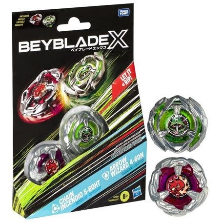 Beyblade X Dual Chain Incendio 5-60HT et Arrow Wizard 4-60N