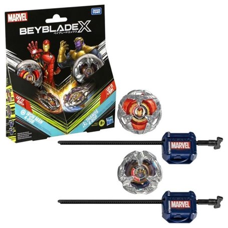 Beyblade X Multipack Toupie Iron Man 4-80B vs. Thanos 4-60B