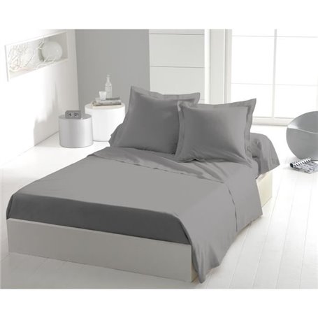 Drap plat - HOME LINGE PASSION - 180 x 290 cm - 1 personne - Gris clair