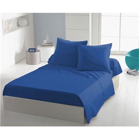 Drap plat - HOME LINGE PASSION - 180 x 290 cm - 1 personne  - Bleu