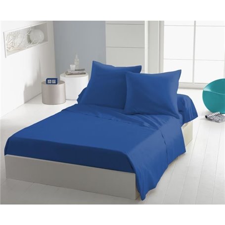 Drap plat - HOME LINGE PASSION - 180 x 290 cm - 1 personne  - Bleu