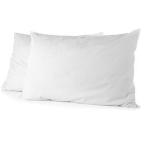 Lot de 2 taies d'oreiller - HOME LINGE PASSION - 50 x 70 cm - Blanc