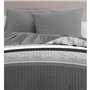 Lot de 2 taies d'oreiller - HOME LINGE PASSION - 63 x 63 cm - Gris anthracite