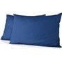 Lot de 2 taies d'oreiller - HOME LINGE PASSION - 50 x 70 cm - Bleu