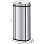 Poubelle de cuisine automatique - LARGO - KITCHEN MOVE - 42 L - Inox avec cerclage