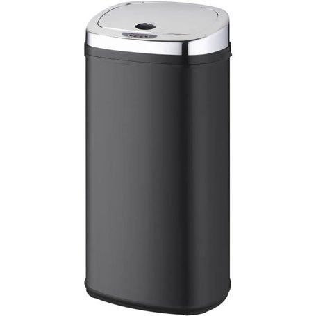 Poubelle de cuisine automatique - LARGO - KITCHEN MOVE - 42 L - Inox noir brillant avec cerclage