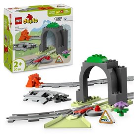 LEGO DUPLO Ma ville 10425 Set d'extension : Les rails et le tunnel du train - Jouet enfant