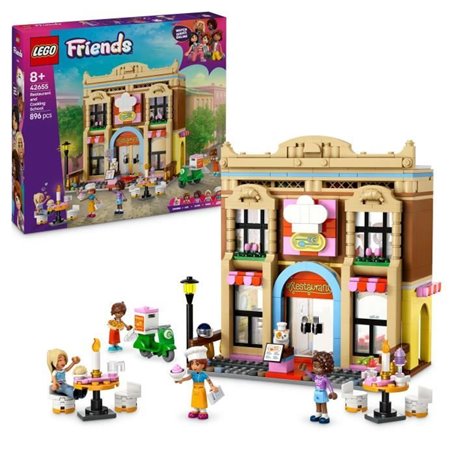 LEGO Friends 42655 Le restaurant et l'école de cuisine - Jeu de construction pour filles