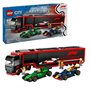 LEGO City 60445 Camion de F1 avec voitures de F1 RB20 et AMR24 - Jeu pour garçon des 8 ans