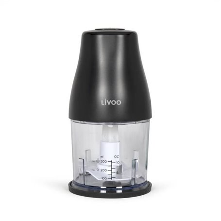 Hachoir - LIVOO - 300 ml - 400 W - 1 vitesse et fonction turbo -  2 lames en inox - Noir