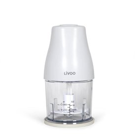 Hachoir - LIVOO - 300 ml - 400 W - 1 vitesse et fonction turbo - 2 lames en inox - Blanc