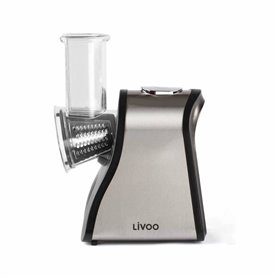 Râpe électrique multifonction - LIVOO - 200 W - 1 bouton de fonctionnement - Noir / inox