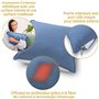 Coussin chauffant sans fil - MEDISANA - HC 150 - 10 W - Double face bleu et blanc polaire