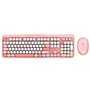 Combo sans fil clavier + souris - MOBILITY LAB - Pure Color - Rose - Design ergonomique - Frappe discrete