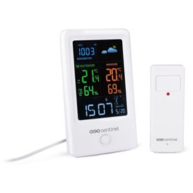 Station météo avec sonde extérieure sans fil - SCS SENTINEL - HCN0076 MeteoColor - Portée : 60 m - 433