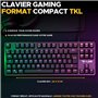 Clavier Gamer - The G-Lab - KEYZ PLATI. TKL - Format TKL - Mécanique (Switch Rouge) - Low Profile - RGB - Noir