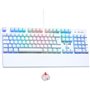 Clavier Gamer - The G-Lab - KEYZ RUBIDIUM - Mécanique (Switch Rouge) - Repose Poignet - RGB - Filaire - Azerty - Blanc