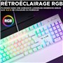 Clavier Gamer - The G-Lab - KEYZ RUBIDIUM - Mécanique (Switch Rouge) - Repose Poignet - RGB - Filaire - Azerty - Blanc