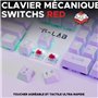 Clavier Gamer - The G-Lab - KEYZ RUBIDIUM - Mécanique (Switch Rouge) - Repose Poignet - RGB - Filaire - Azerty - Blanc