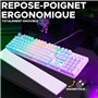 Clavier Gamer - The G-Lab - KEYZ RUBIDIUM - Mécanique (Switch Rouge) - Repose Poignet - RGB - Filaire - Azerty - Blanc