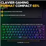 Clavier Gamer - The G-Lab - KEYZ TITAN - Mécanique (Switch Rouge) - Filaire - RGB - Noir