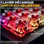 Clavier Gamer - The G-Lab - KEYZ TITAN - Mécanique (Switch Rouge) - Filaire - RGB - Noir