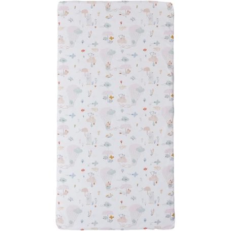 Matelas nomade Balloons - 120 x 60 x 4 cm - Blanc - TINEO