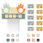 Calculatrice de Doigt - TOP BRIGHT - Mains en Feutre - Additions - Soustractions - Bandes Velcro
