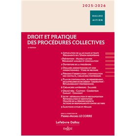 Droit et pratique des procédures collectives 2025/2026. 13e éd.