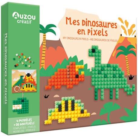 MON COFFRET D'ARTISTE - MES CREATIONS EN PIXELS DINOSAURES