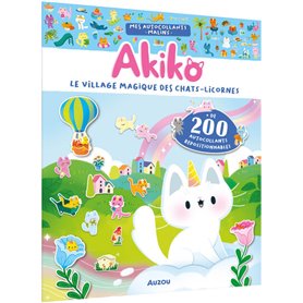 MES AUTOCOLLANTS MALINS - AKIKO - LE VILLAGE MAGIQUE DES CHAT-LICORNES