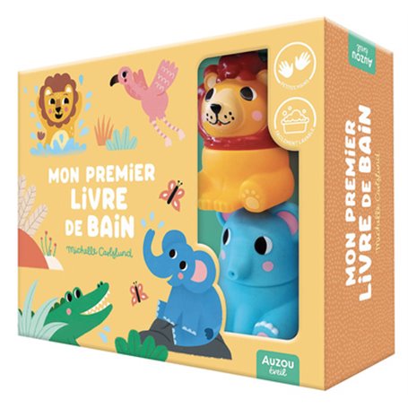 Mon premier livre de bain - Dans la savane - Un coffret avec 2 jouets déclipsables !