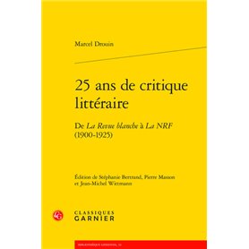 25 ans de critique littéraire